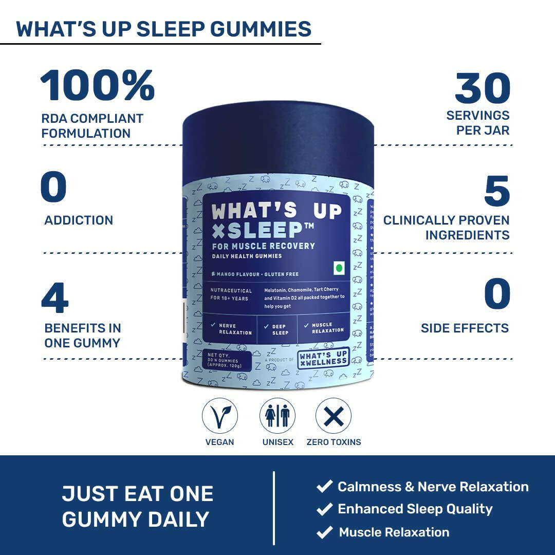 What’s Up Wellness Sleep For Muscle Recovery Gummies