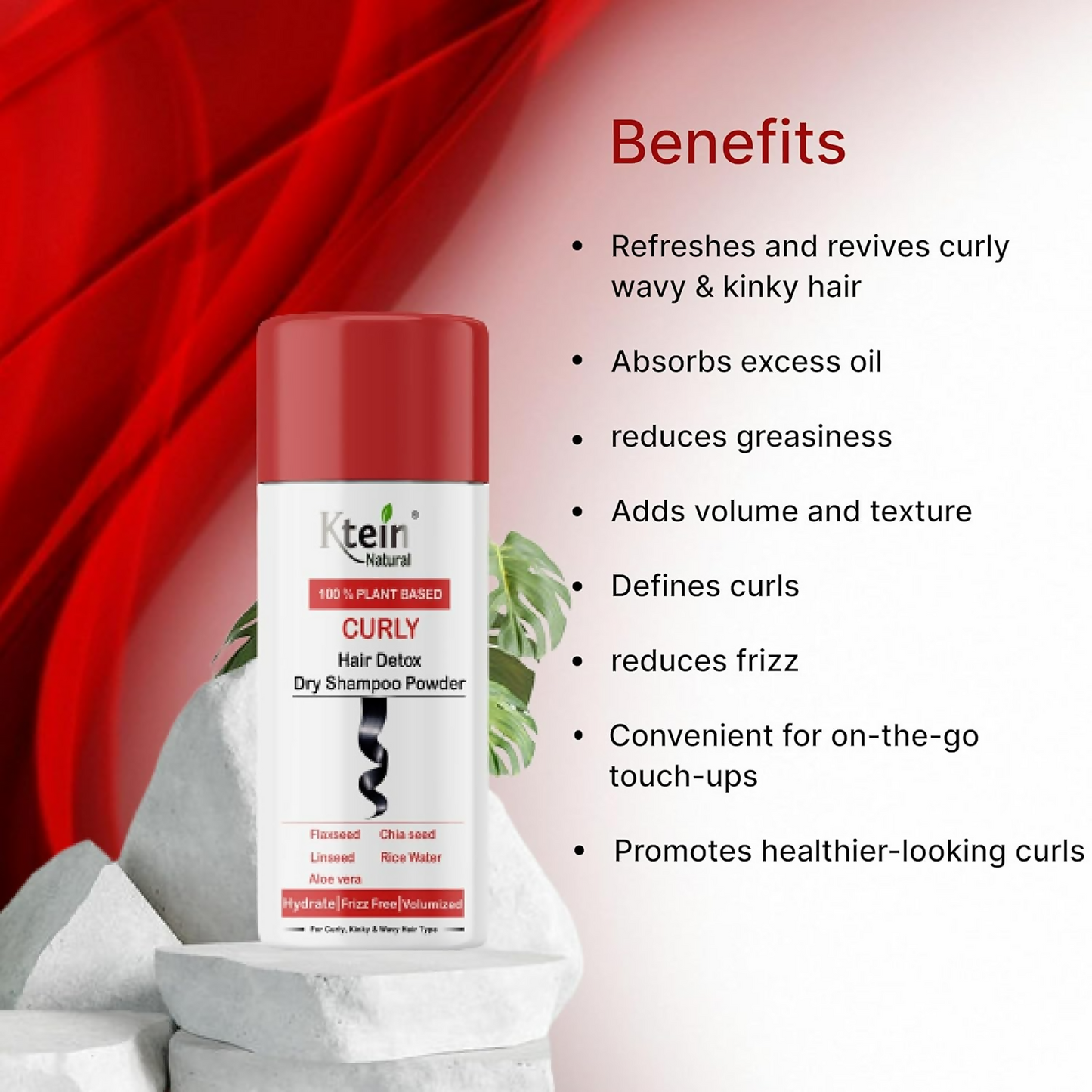 Ktein Natural 100% Plant Based Hair Detox Dry Shampoo