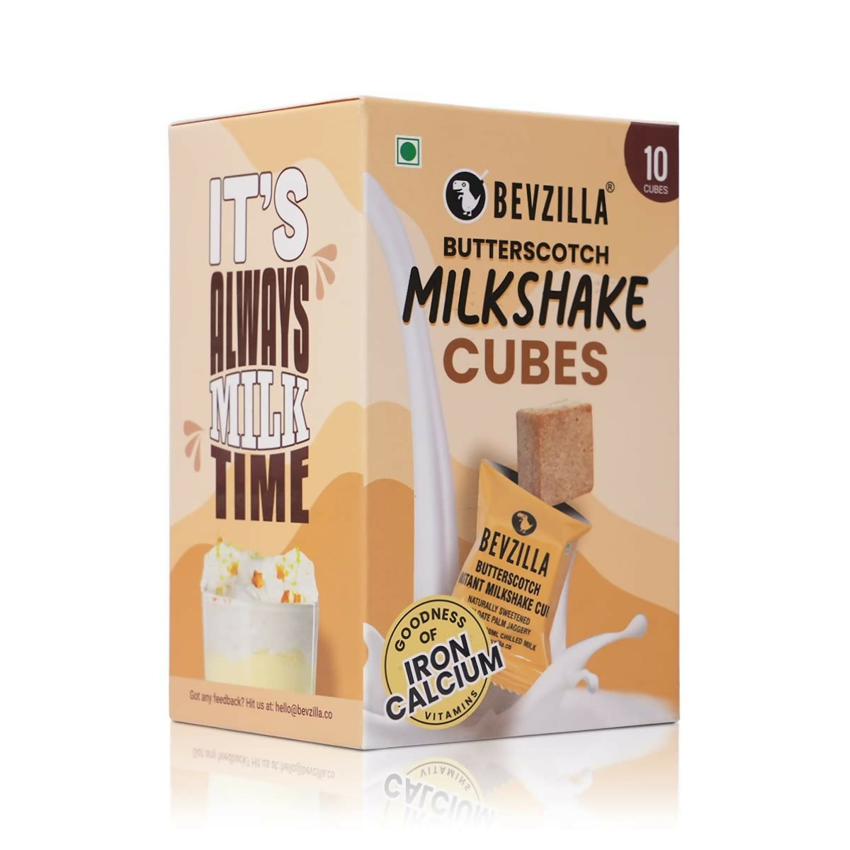 Buy Bevzilla Butterscotch Instant Milkshake Cubes with Organic Date Palm Jaggery from DrMediCart