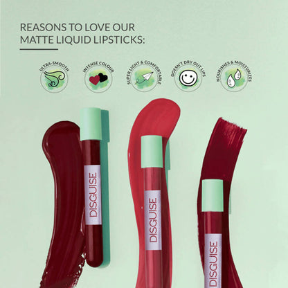 Disguise Feather-Light Matte Liquid Lip Cream - Inspired Red 35