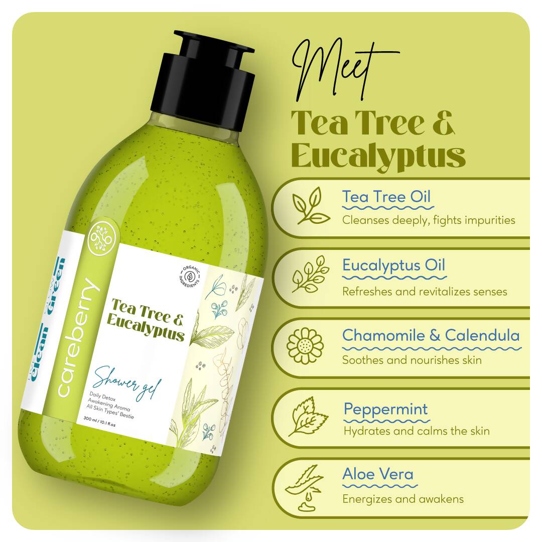 careberry tea tree eucalyptus oil shower gel buy in usa