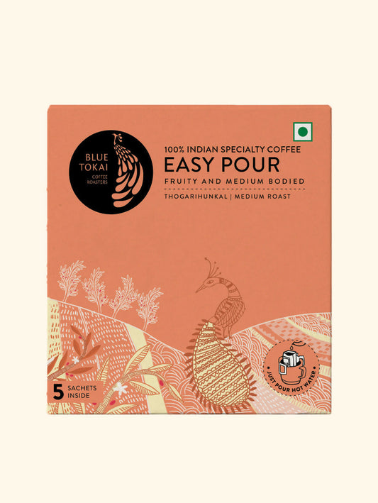 Buy Blue Tokai Thogarihunkal Estate Medium Roast Easy Pour Sachets from DrMediCart
