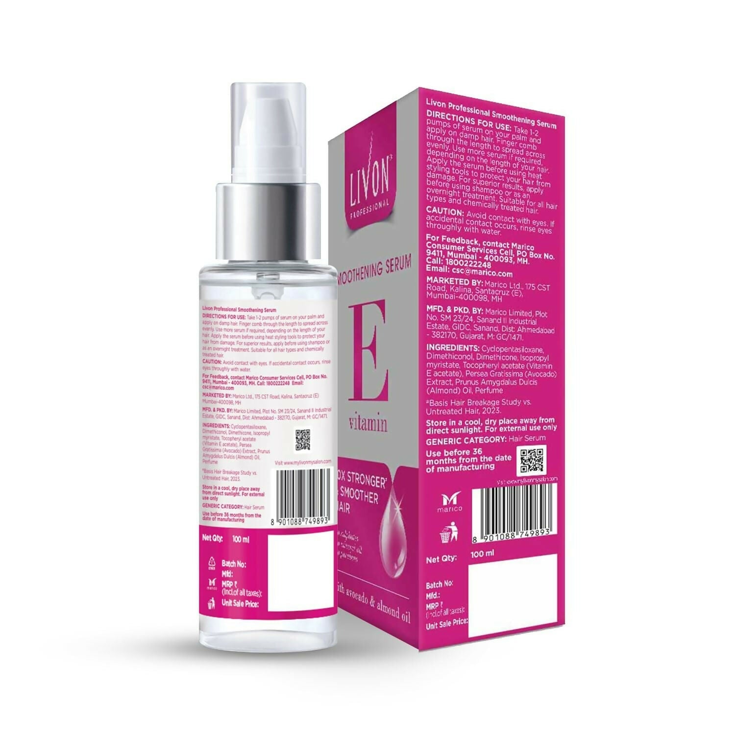 Livon Professional Smoothening Serum For Women & Men With Vitamin E