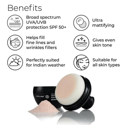 Brillare Zinc Powder Sunscreen SPF 50 - Ivory 01