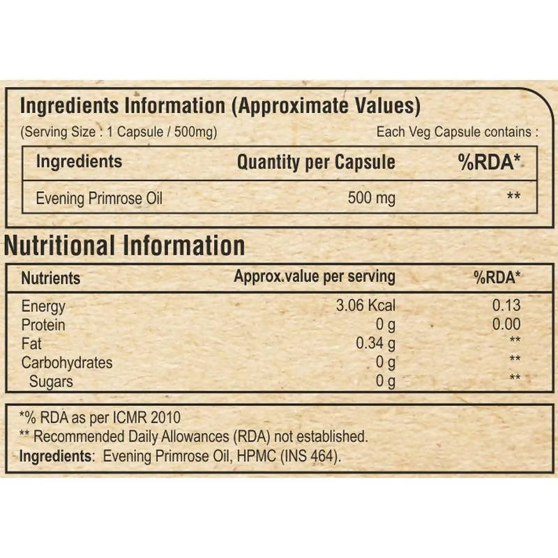 Pure Nutrition Evening Primrose Oil Softgels