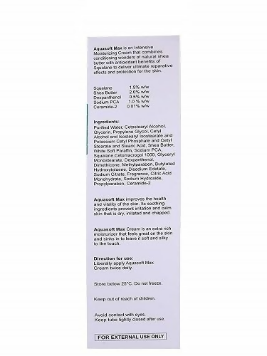 A-quasoft Max - Tube of Intensive Moisturising Cream