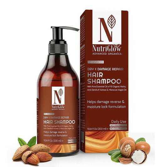 Buy NutriGlow Advanced Organics Bio Dry and Damage Repair Shampoo from DrMediCart, Ship from India to USA