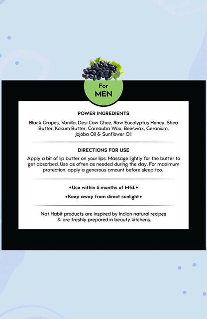 Nat Habit Black Grape Lip Butter