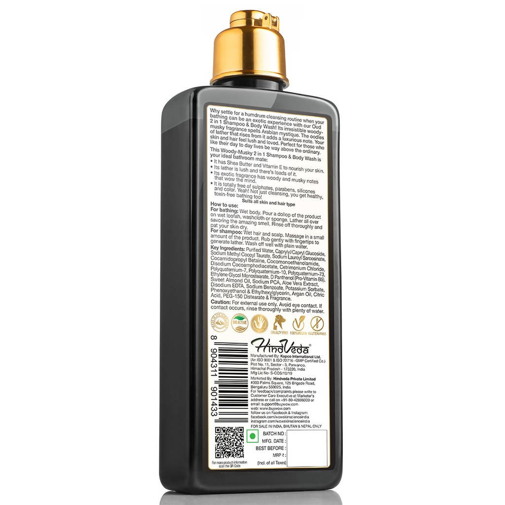Wow Skin Science Men Oud 2-In-1 Shampoo And Body Wash - DrMediCart