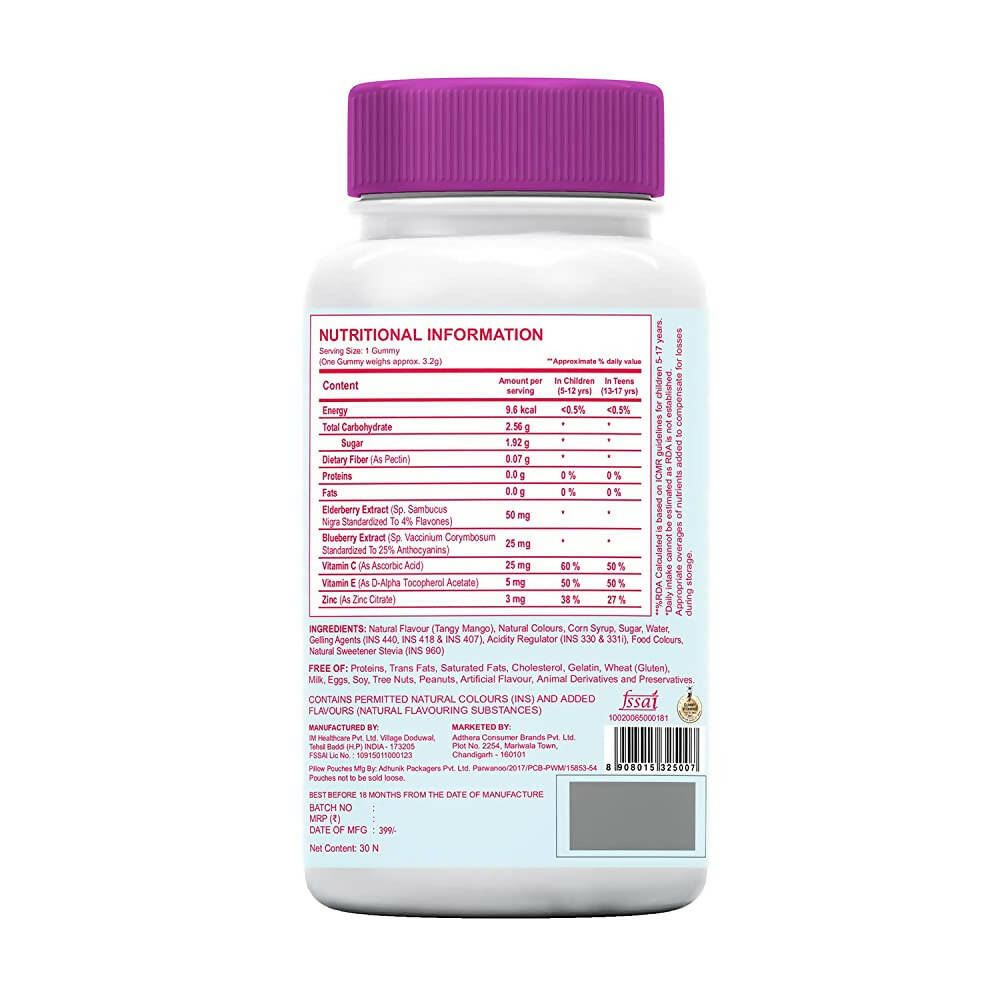 Zingavita Strong Immunity Gummies (Tangy Mango Flavor) - Drmedicart