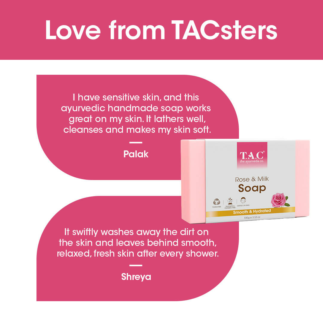 TAC - The Ayurveda Co. Rose & Milk Soap - DrMediCart