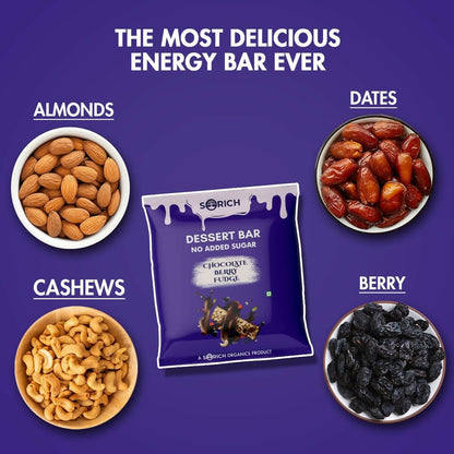 Sorich Organics Dessert Protein Mini Bars Chocolate Berry Fudge