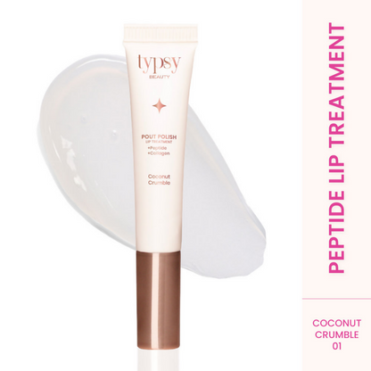 Typsy Beauty Pout Polish Peptide Lip Treatment Balm - 01 Coconut Crumble