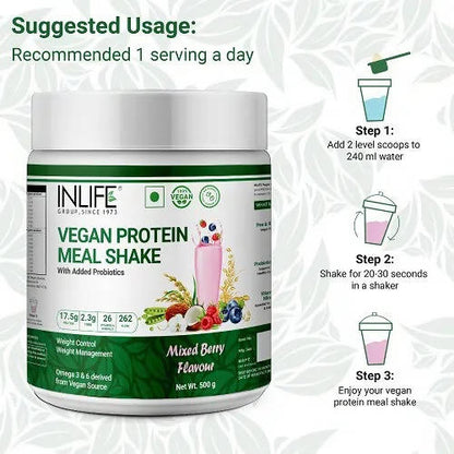 Inlife Vegan Protein Meal Mixed Berry Flavour