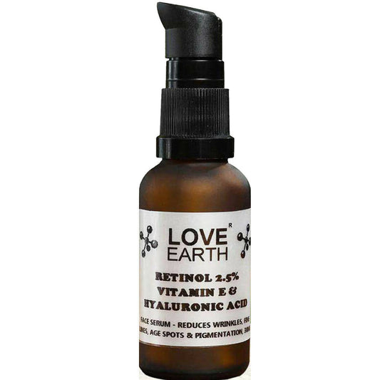 Buy Love Earth Retinol 2.5% Vitamin E & Hyaluronic Acid ƒ?? Face Serum from DrMediCart, Ship from India to USA