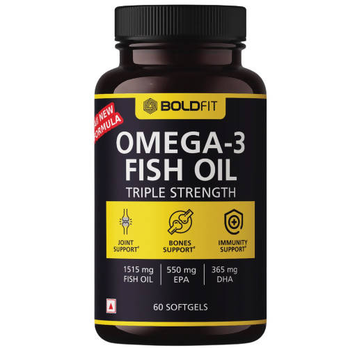Buy Boldfit Omega-3 Fish Oil Triple Strength Softgels from DrMediCart, Ship from India to USA