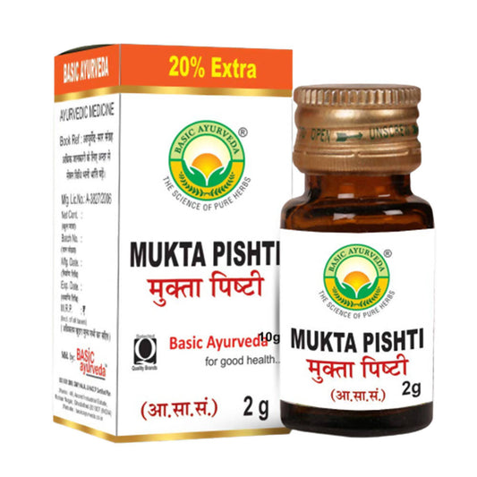 Buy Basic Ayurveda Mukta Pishti from DrMediCart, Ship from India to USA