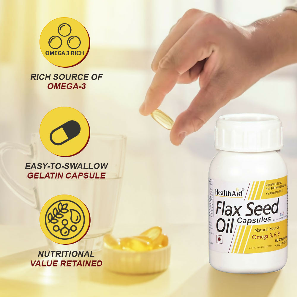 HealthAid Flax Seed Oil 1000 mg Capsules