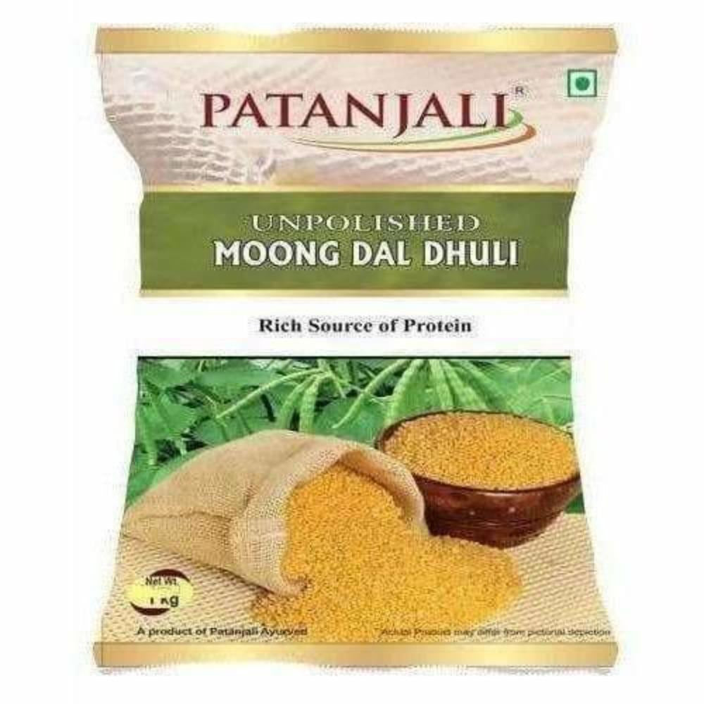 Buy Patanjali Unpolished Moong Dal Dhuli (1 kg) from DrMediCart, Ship from India to USA
