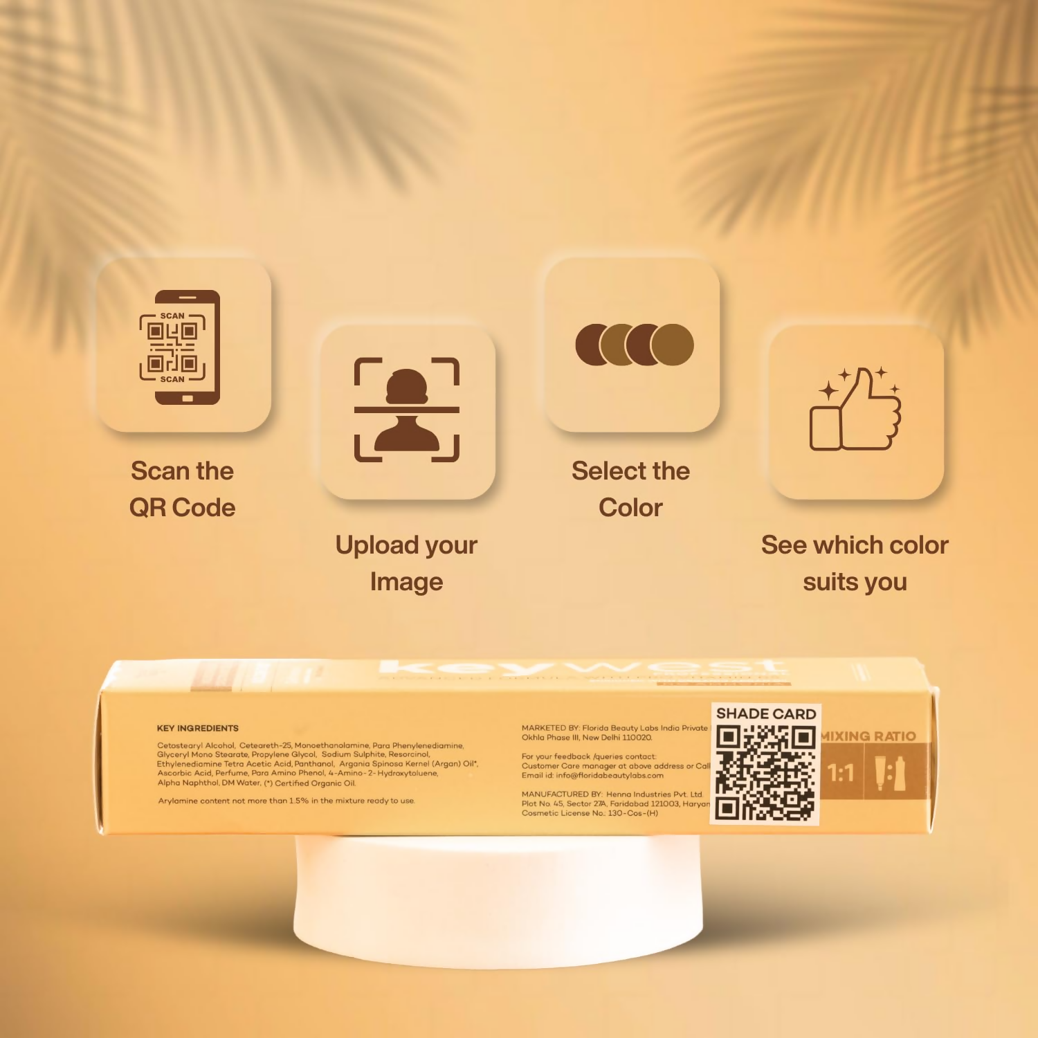 Keywest Professional Hair Color Tube - No. 5 Light Brown