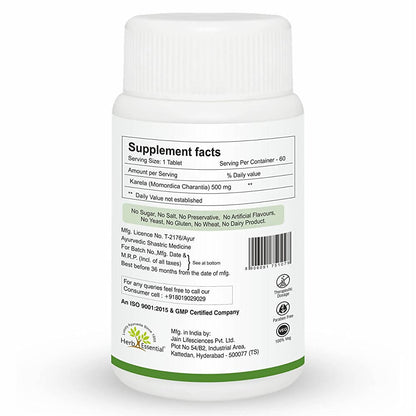 Herb Essential Karela Tablets - Limited Time Offer