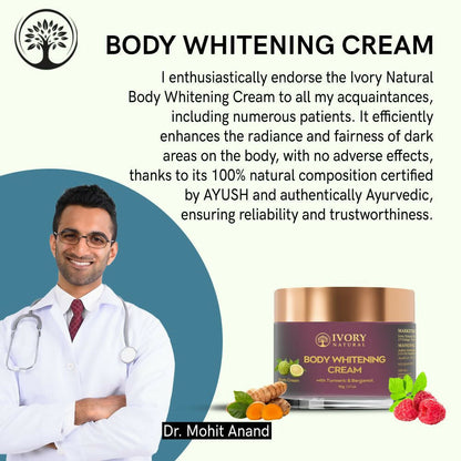 Ivory Natural Body Whitening Cream - Achieve Even Skin Tone And Smooth Texture For A Radiant Glow