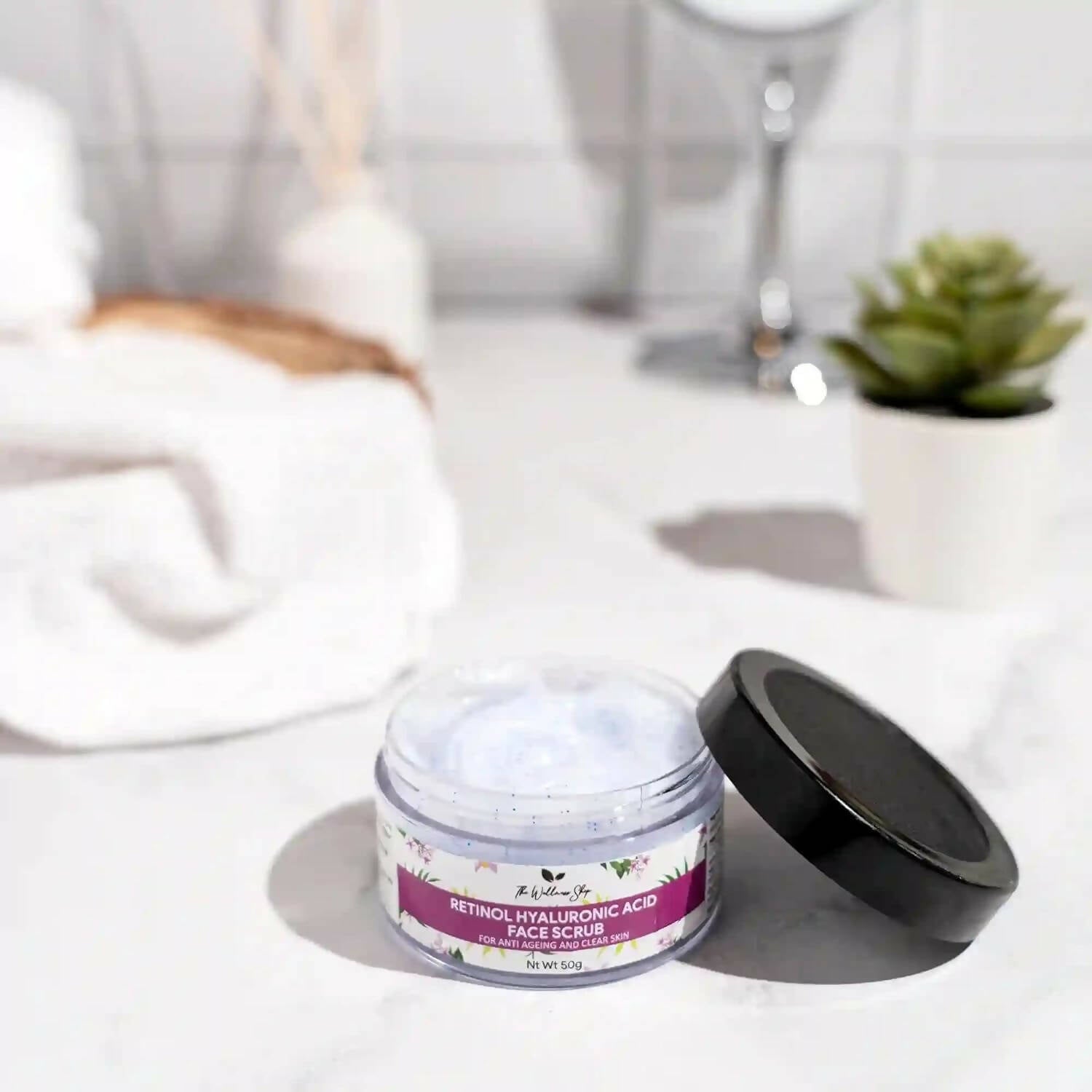 The Wellness Shop Retinol And Hyaluronic Acid Face Scrub - Drmedicart