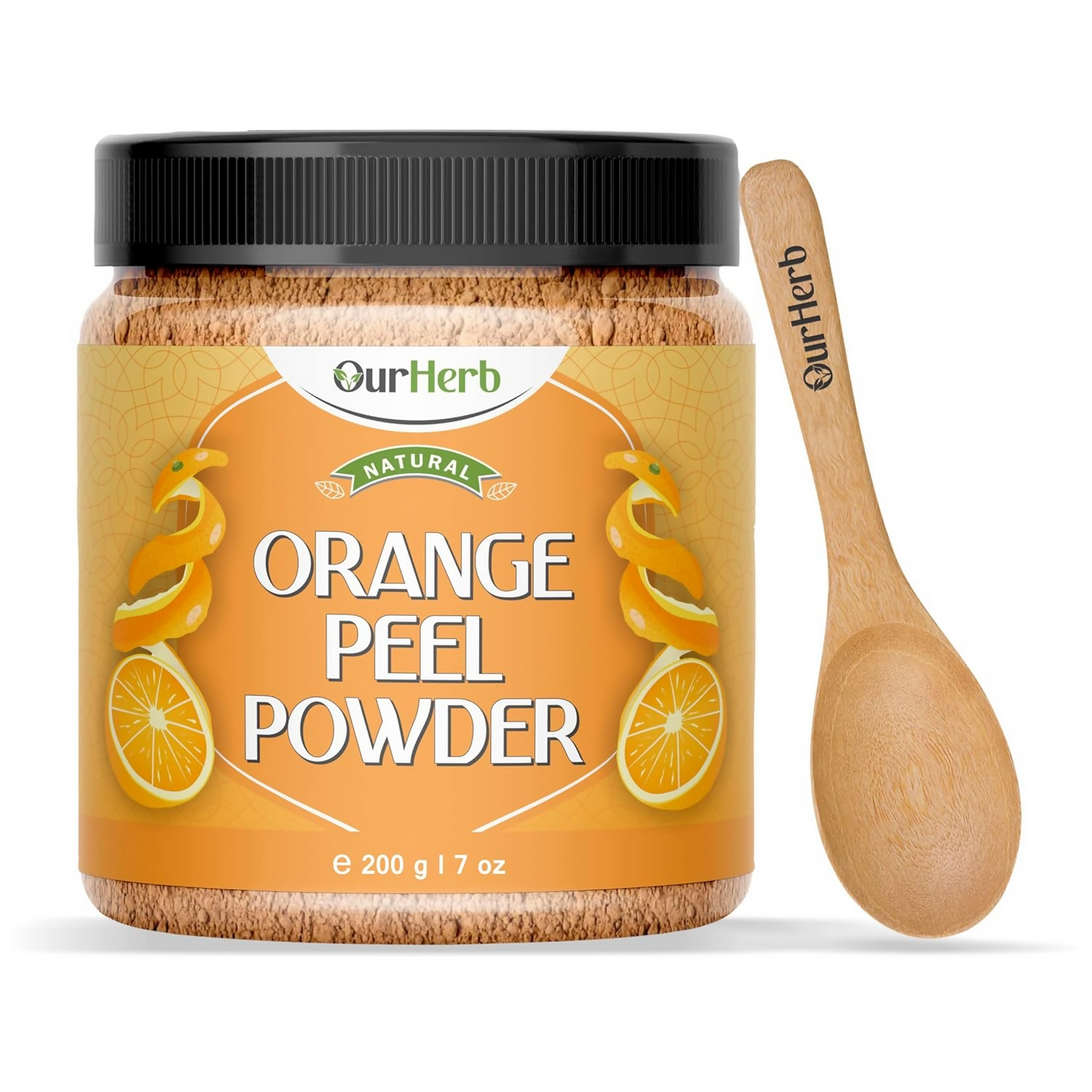 OurHerb Pure & Natural Orange Peel Powder For Face Pack With Vitamin C & Antioxidants