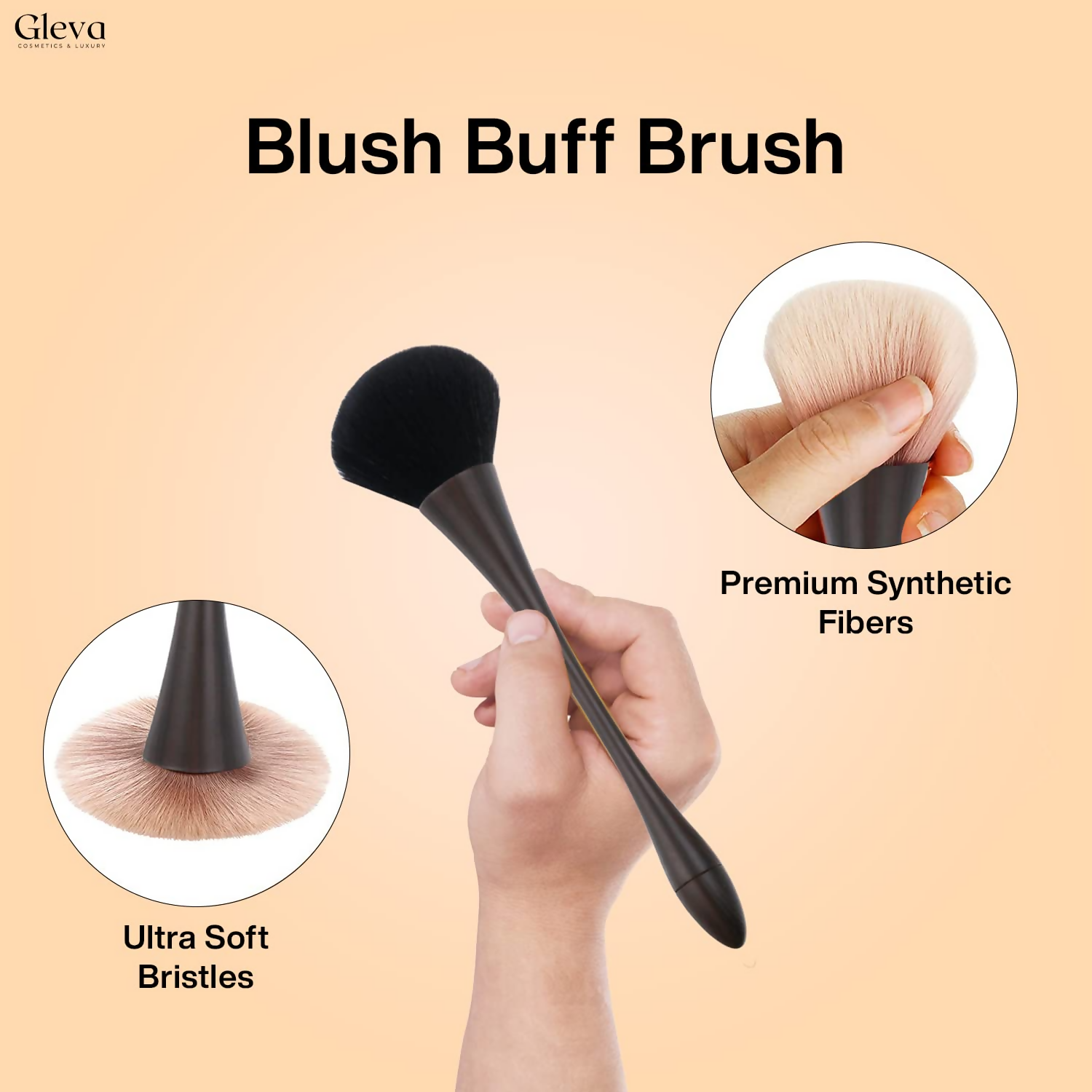 Gleva Ultimate Blend Makeup Brush - Dark Wood