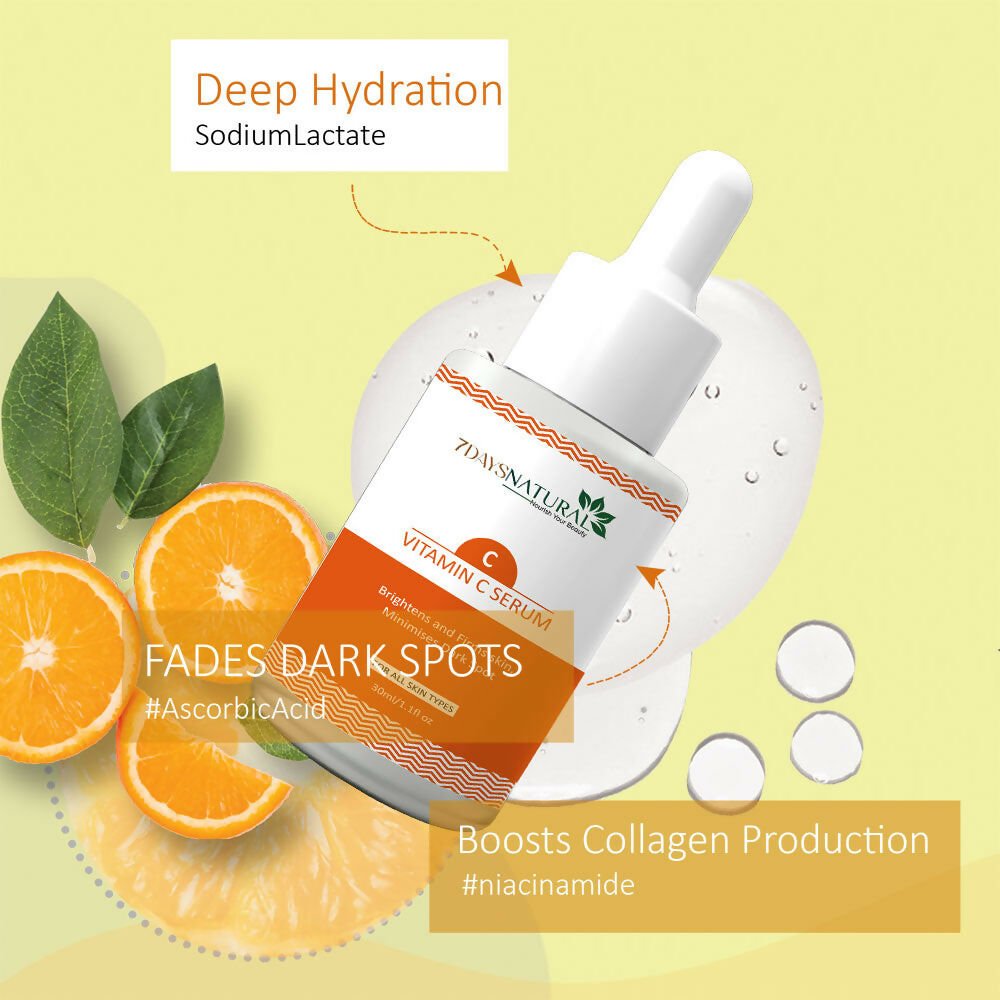 7 Days Vitamin C-Advance Radiance Booster Skin Brightening Face Glowing Serum