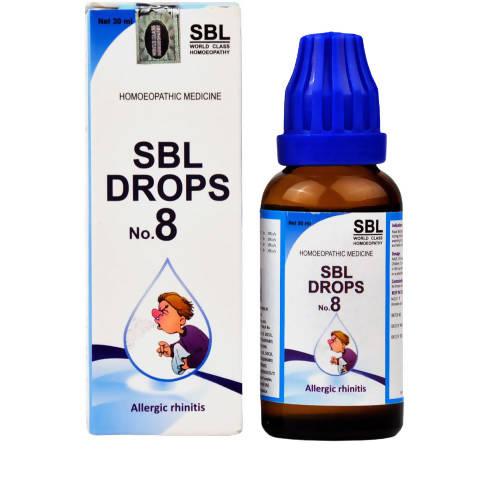 Buy SBL Homeopathy Drops No. 8 Allergic Rhinitis from DrMediCart, Ship from India to USA