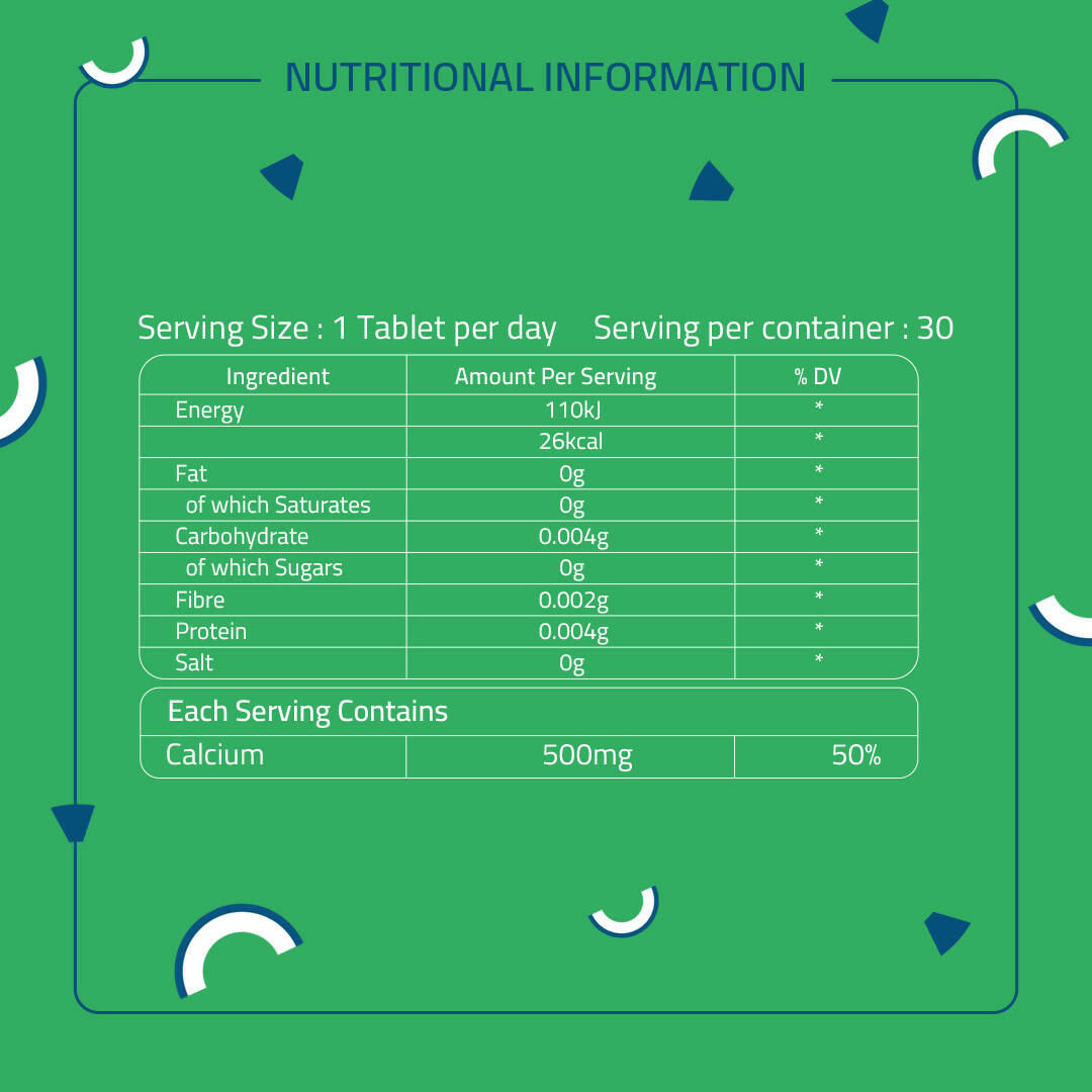 Laurik Advance Calcium Tablets For Strengthens Bones With Vegetables, Leafy Vegetables For Women And Men