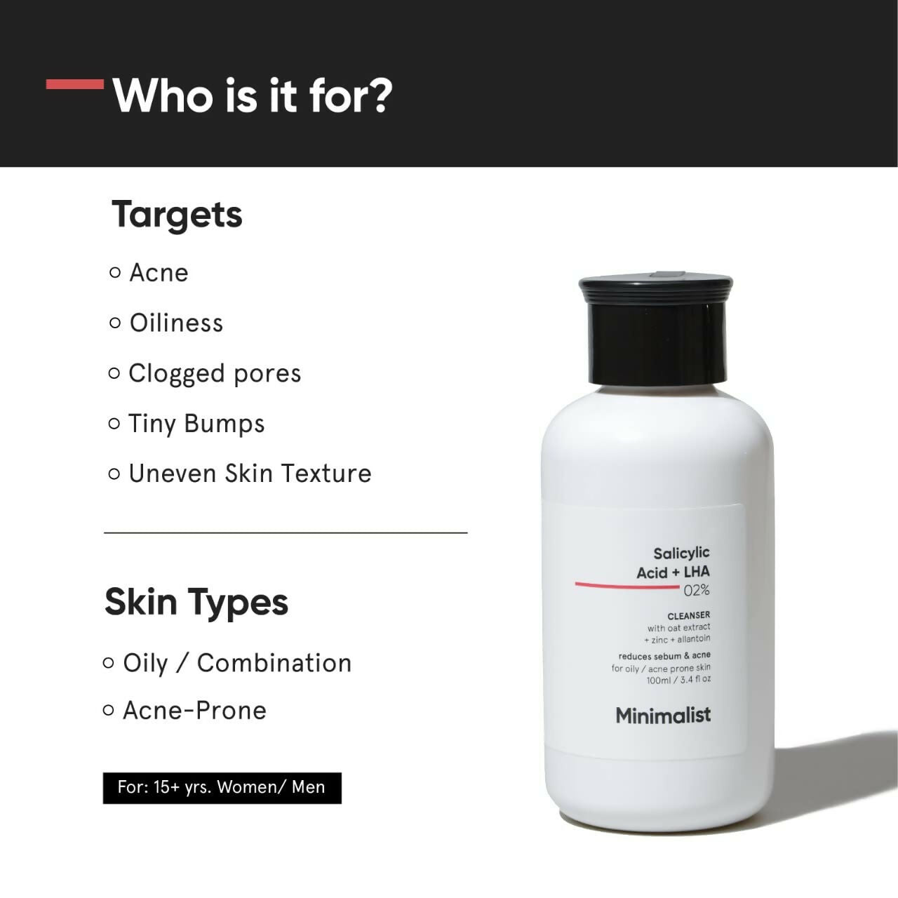 Minimalist Salicylic Acid Face Wash and Body Wash Combo
