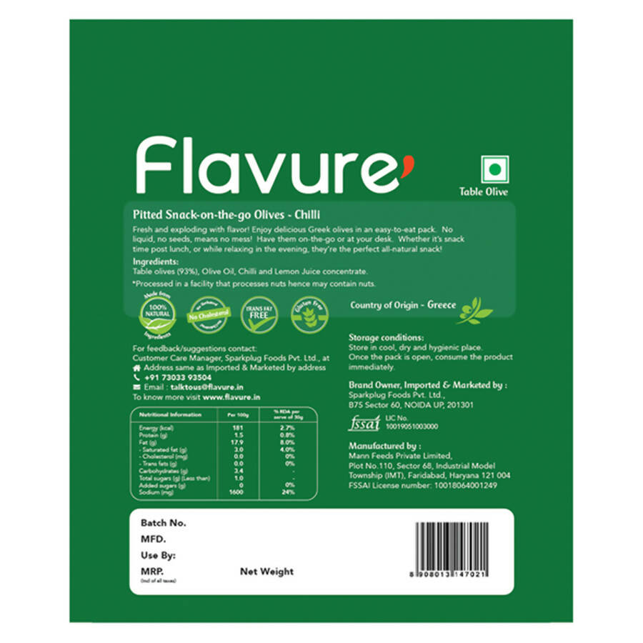 Flavure Snack-On-The-Go Olives Chilli