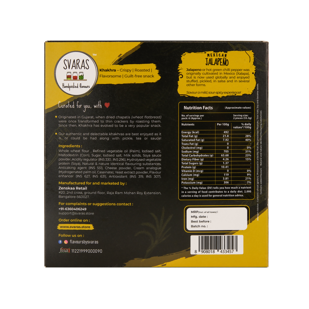 Svaras Mexican Jalapeno Khakhra (New)