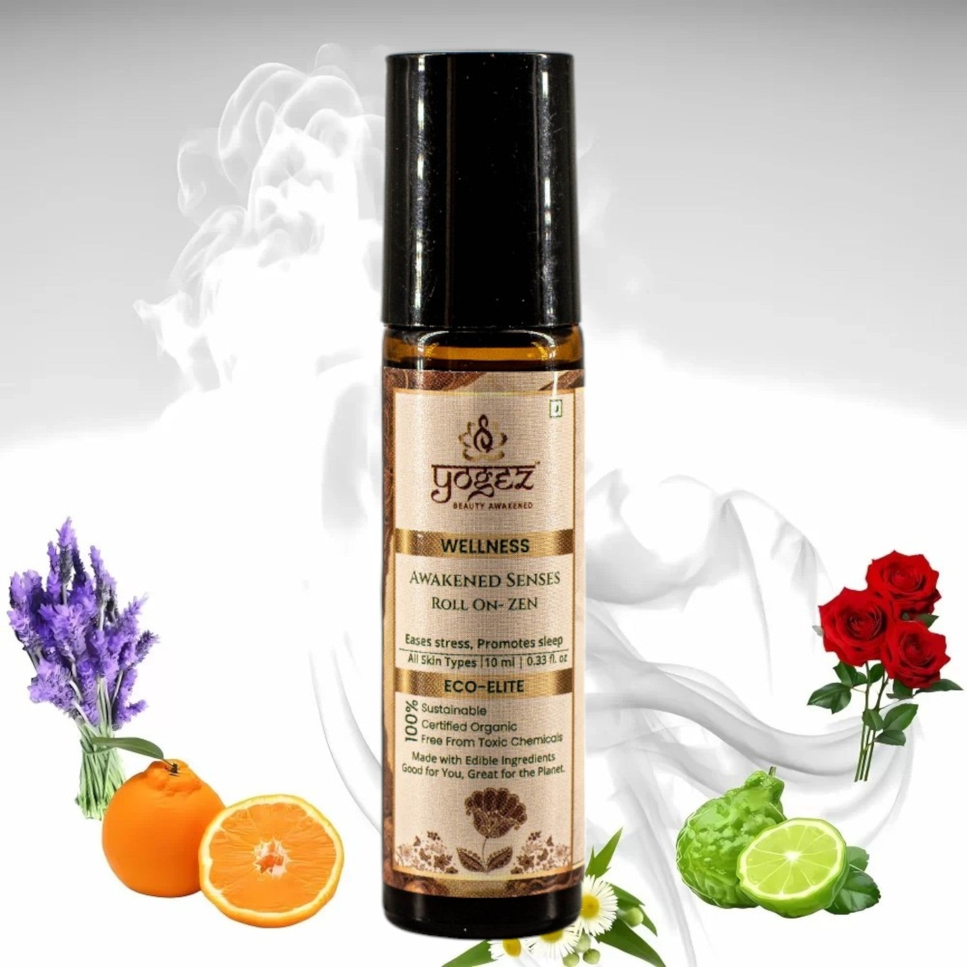 Yogez Awakened Senses Temple Roll-On- ZEN- aromatherapy blend to ease stress and to induce sleep
