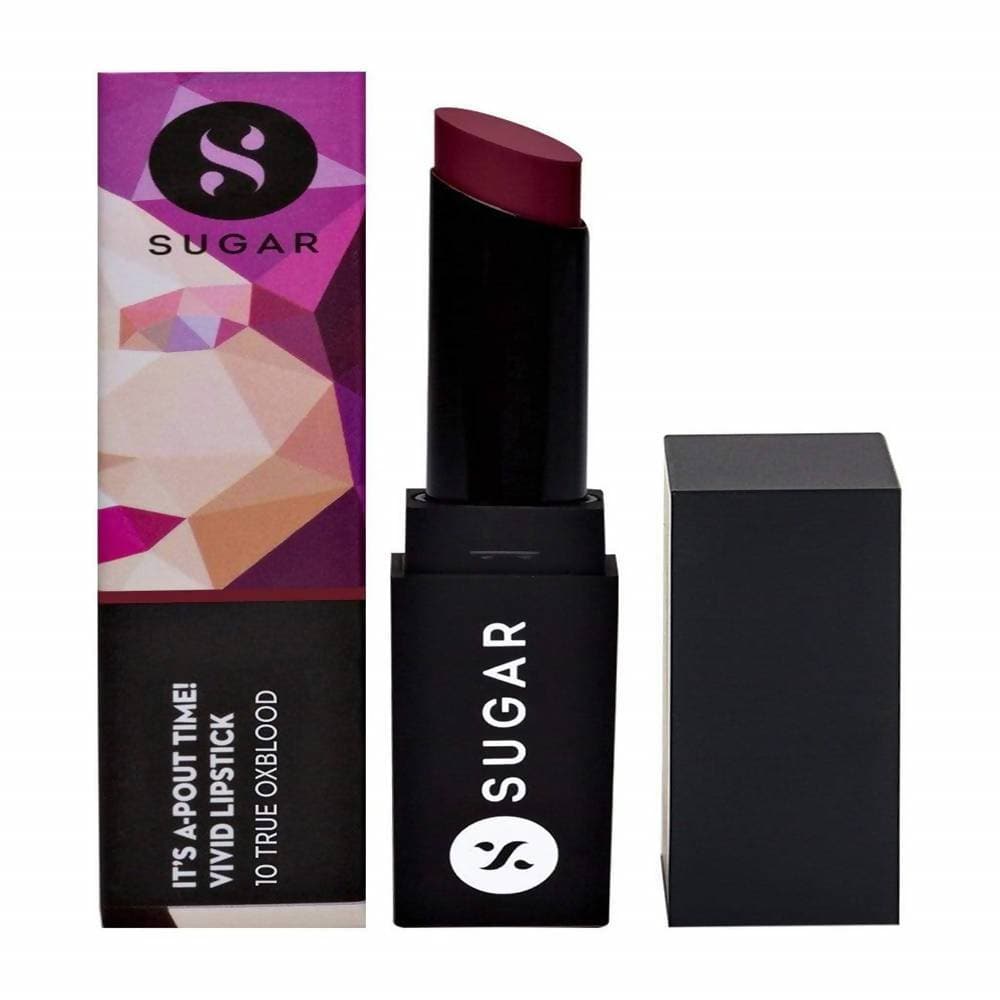 Sugar It's A-Pout Time! Vivid Lipstick - True Oxblood (Burgundy Red) - DrMediCart