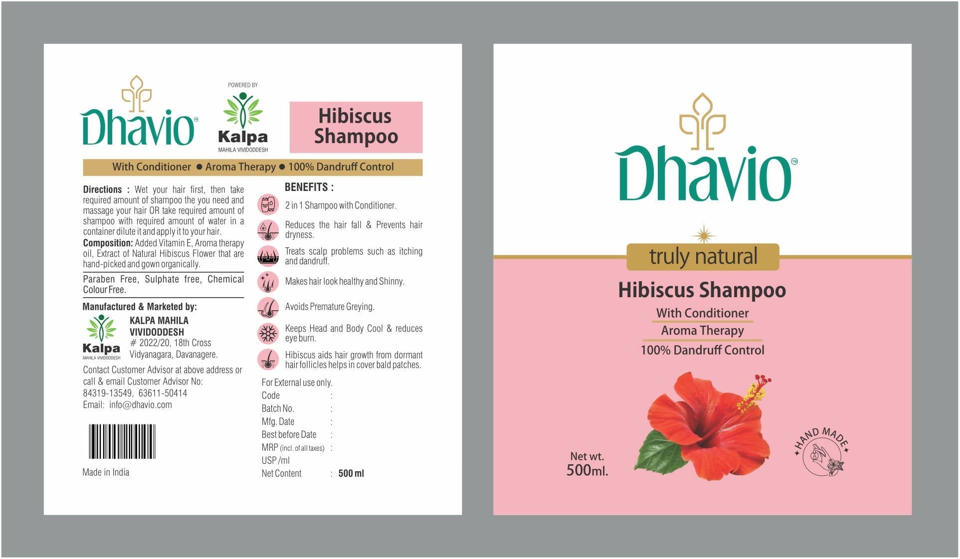 Dhavio Hibiscus Shampoo