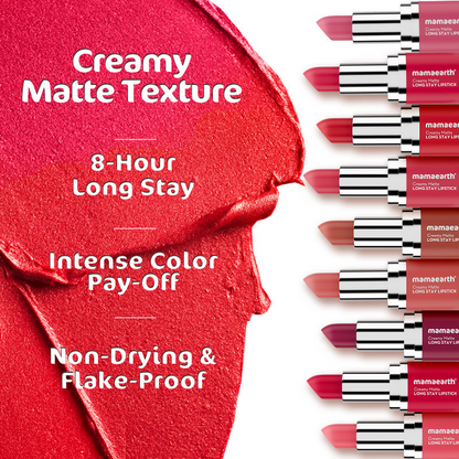 Mamaearth Creamy Matte Long Stay Lipstick - Pink Rose