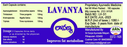 Sri Surya Ayurveda Lavanya Capsules