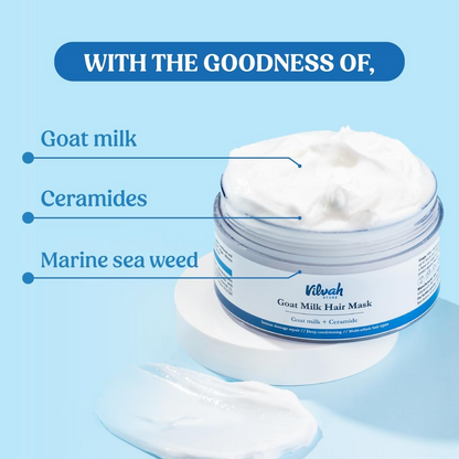 Vilvah Store Goat Milk Hair Mask For Deep Conditioning & Strength