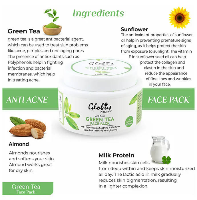 Globus Naturals Naturals Green Tea Face Pack