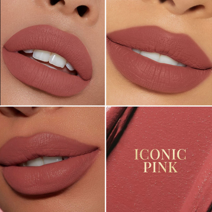 mCaffeine Shades Velvet Blur Matte Liquid Lipstick 12 Hrs Stay & Lightweight - Iconic Pink