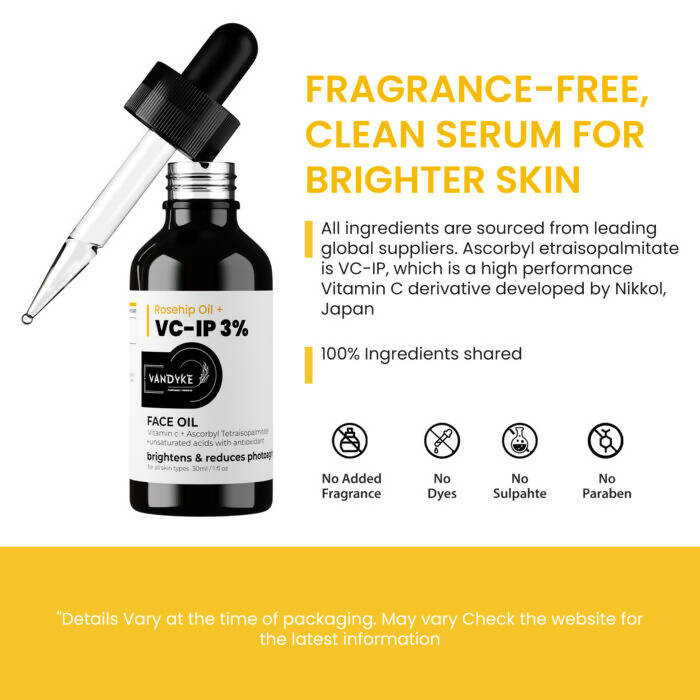 Vandyke Rosehip Oil + VC-IP 3% Face Oil - DrMediCart