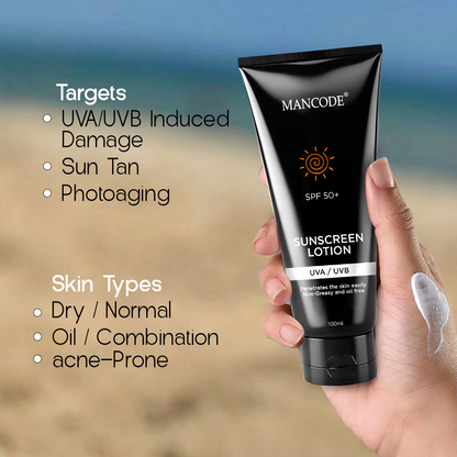 Mancode SPF 50+ Face Sunscreen Lotion