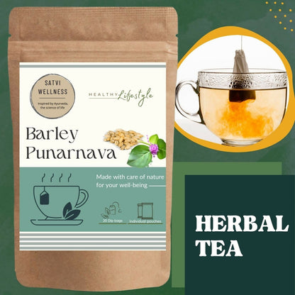 Satvi Wellness Barley Punarnava Tea | Barley Seed With Boerhavia Diffusa Herbal Tea