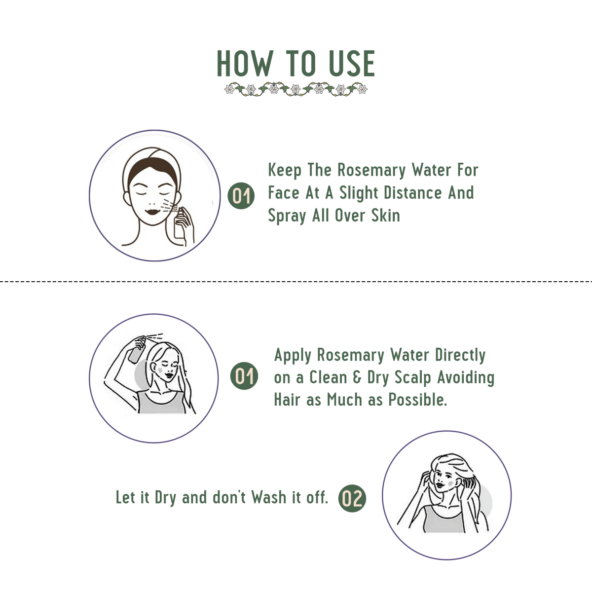 Avimee Herbal Rosemary Hair Care Routine Combo: Rosemary Water Spray & Rosemary Hair Oil