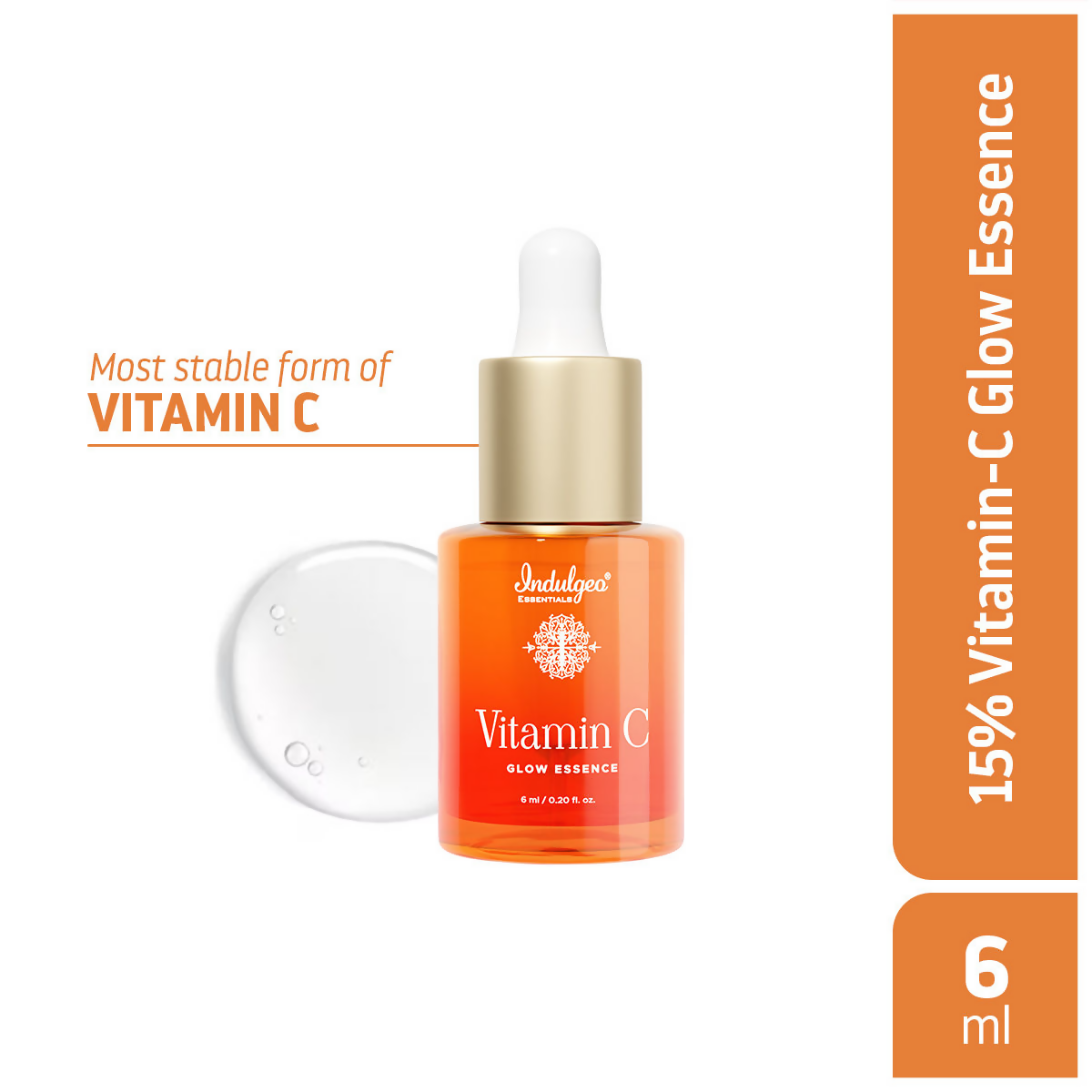 Indulgeo Essentials Vitamin C Glow Essence Antioxidant-Rich Skin Brightening Face Serum