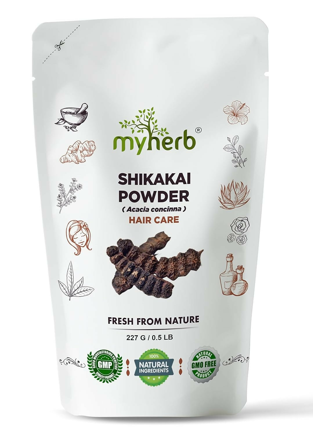 Myherb Pure Natural Organic Shikakai Powder