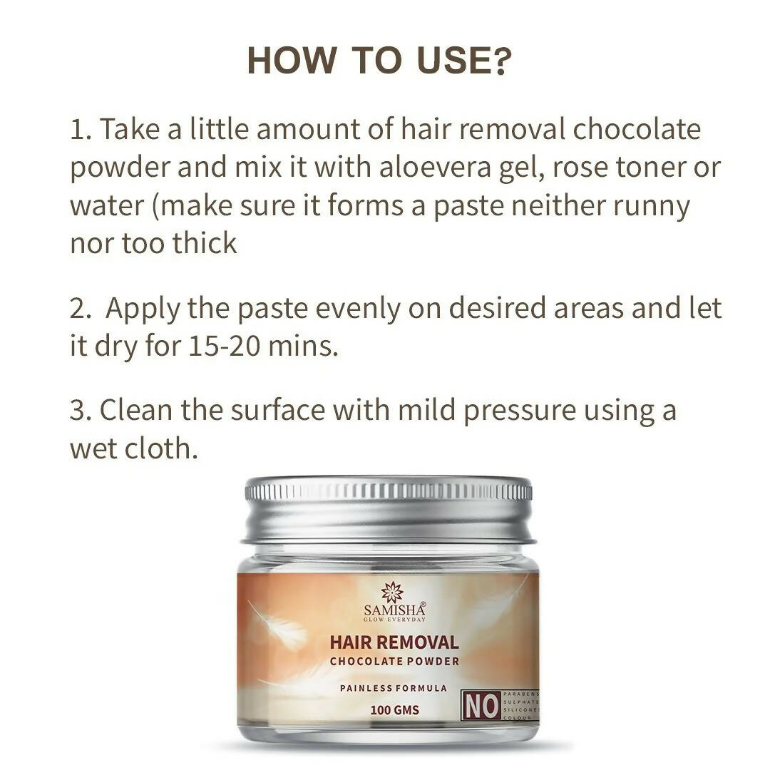 Samisha Organic Chocolate Hair Removal Powder - DrMediCart